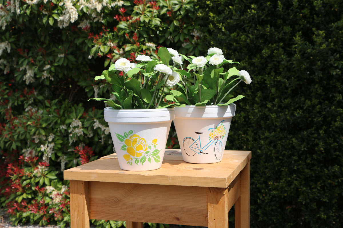 Oak Lane Studio DIY Painted Terracotta Flowerpots