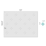 Measurements of the Petite Design Wall Stencil by Designer Stencils