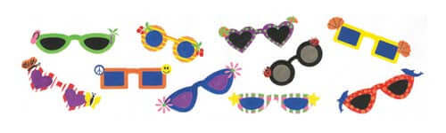 Sunglasses Stencil Border for Walls and Furniture