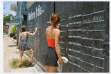 Before I Die Line Wall Stencil - English