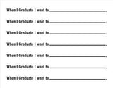 When I Graduate I want to - Repeating Line Stencil