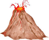 Erupting Volcanoes Wall Stencil