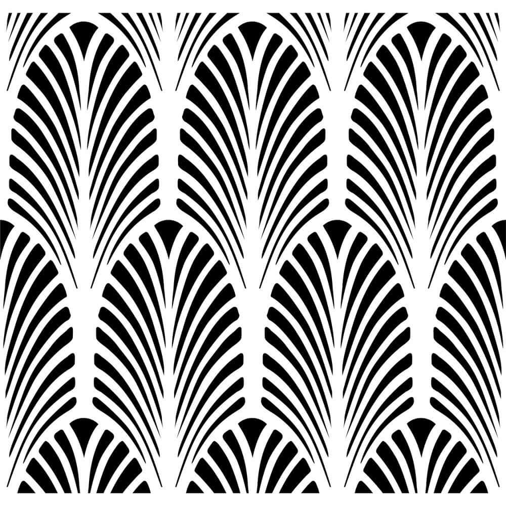 Art Deco Fan Wall Stencil by Designer Stencils art-deco-fan-wall-stencil-by-designer-stencils
