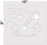 Enjoy the Ride Bicycle Stencil dimensions