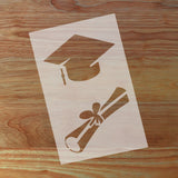 Cap and Diploma Craft Stencil