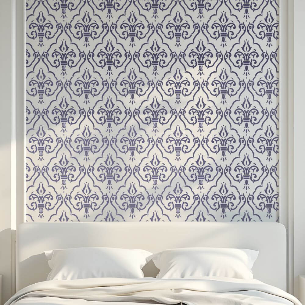 Diamond Damask | Allover Wall Stencil by Designer Stencils