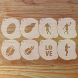 Football Face Painting Stencil Set