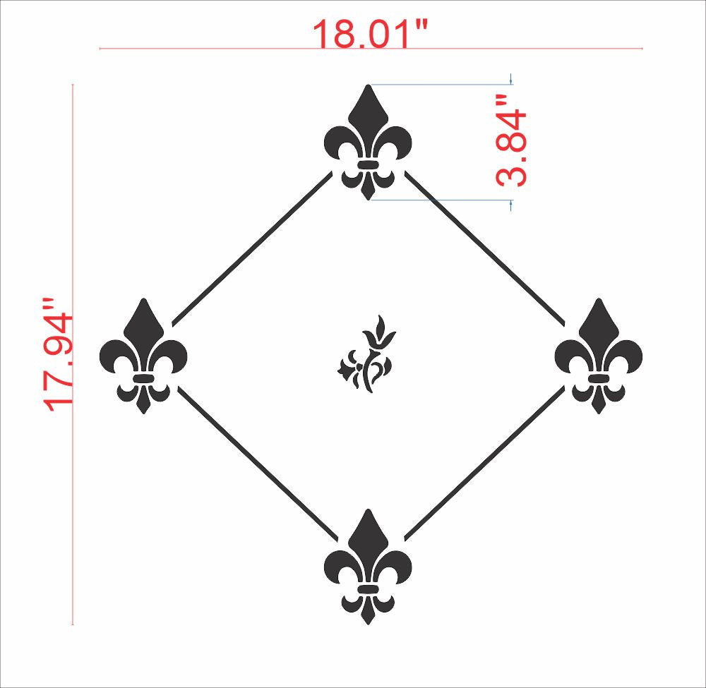 Fleur De Lis Stencil Set Of 5 – 12x12 Reusable Plastic Templates In Large & Small Sizes For Elegant Home Decor, Furniture, Walls & DIY Crafts - View #9
