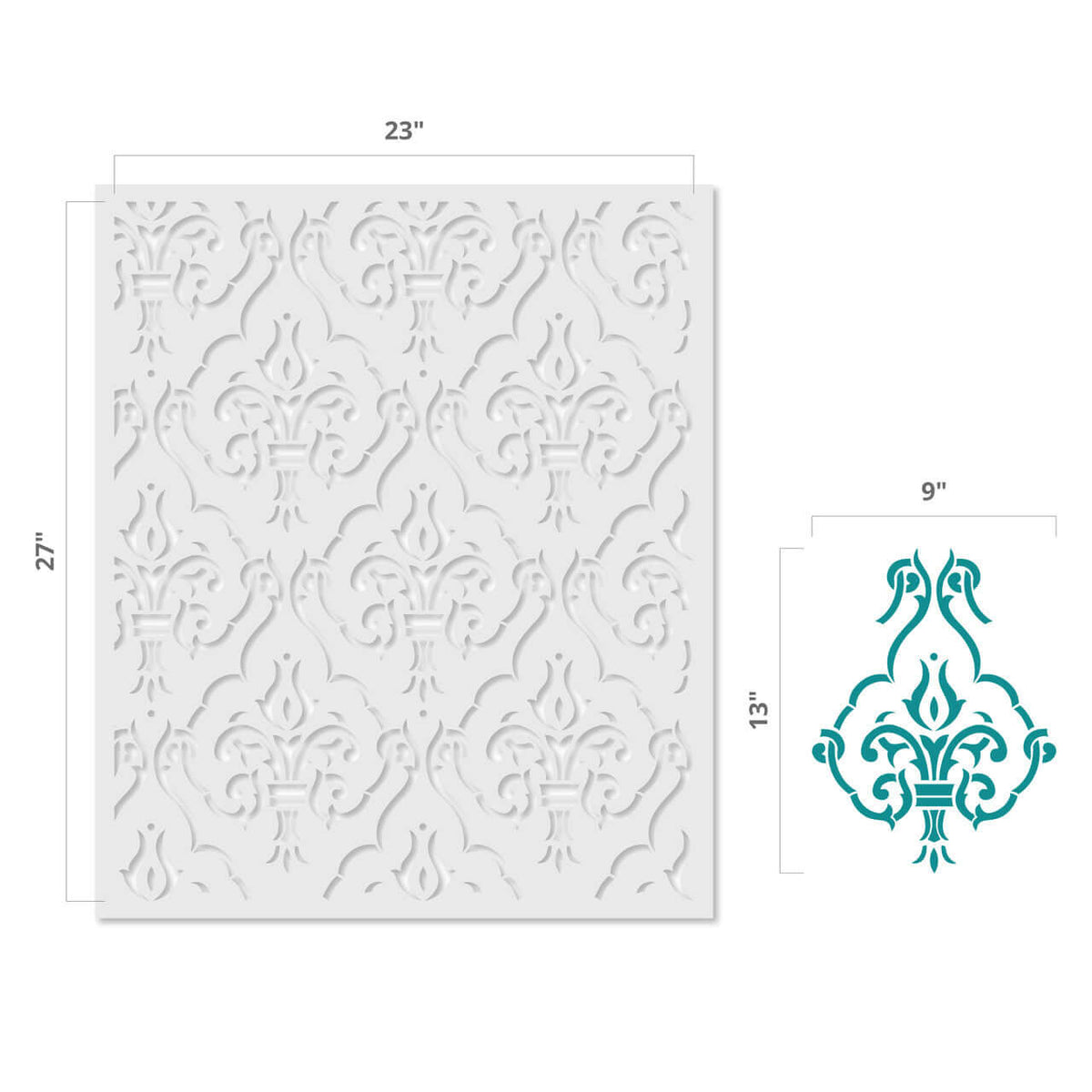 Diamond Damask | Allover Wall Stencil by Designer Stencils