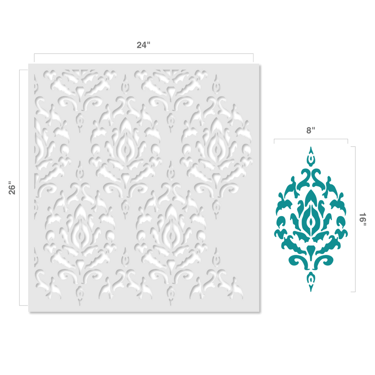 Global Damask | Allover Wall Stencil