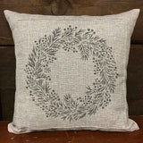 Holiday Wreath (10 mil plastic) SKU #FS122 Pillow