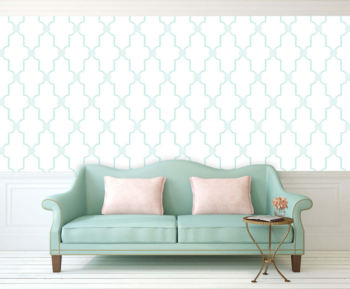 Oriental Trellis Wallpaper Wall Stencil oriental-trellis-wallpaper-wall-stencil