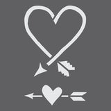 Hearts & Arrows Wall Stencil