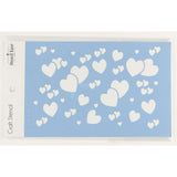 Hearts Confetti Craft Stencil
