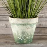 Victorian Tile Painted Plant Pot