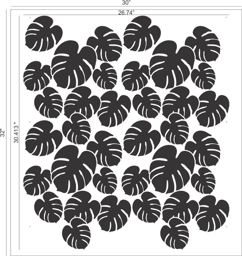 Monstera Leaf Stencil for Bold Wall Art