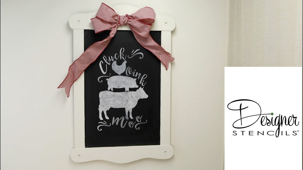 DIY Signs: How to Stencil a DIY Antique Farmhouse Chalkboard Sign