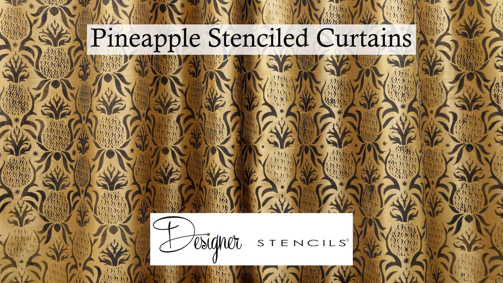 How to Stencil Curtains: Stenciling On Fabric | Designer Stencils