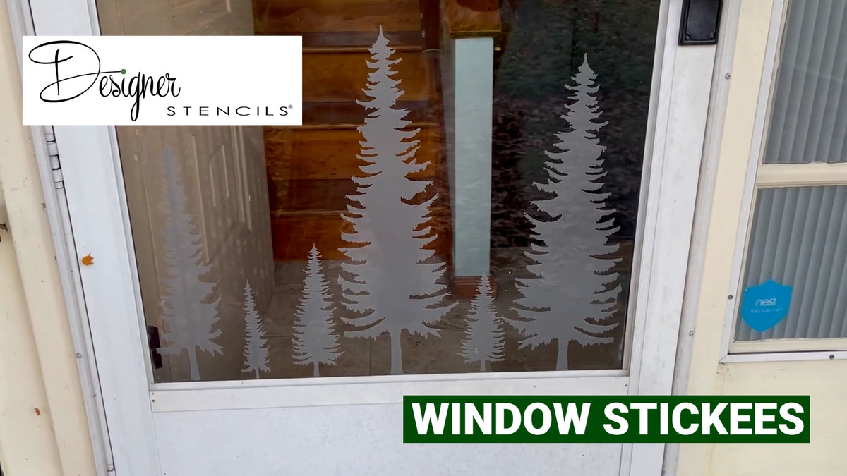 Pine Forest Window Stickees from Oak Lane Studio