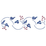 Colonial Leaves and Berries Wall Stencil Border