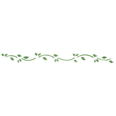 Tiny Leaf Wall Stencil Border