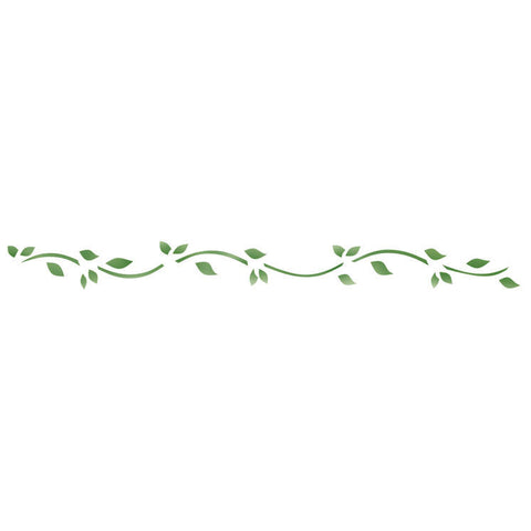 Tiny Leaf Wall Stencil Border