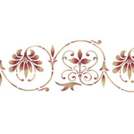 Ornate Scroll Wall Stencil Border