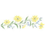 Daisy Border Wall Stencil