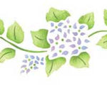 Mini Hydrangea Wall Stencil Border