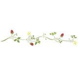Small Strawberry Vine Wall Stencil Border