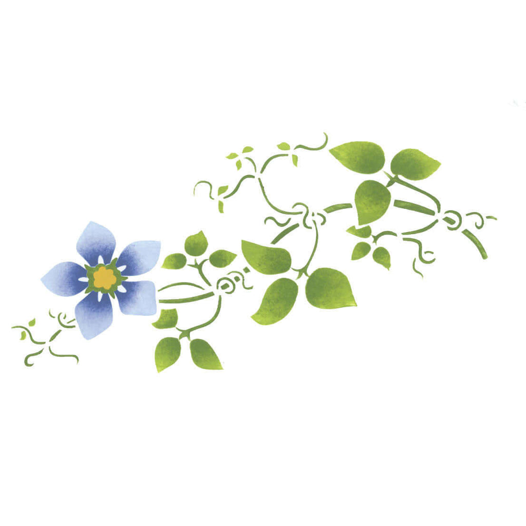 Clematis Flower Vine Stencil for Walls and Furniture clematis-flower-vine-stencil-for-walls-and-furniture