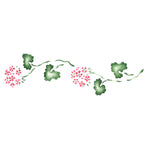 Geranium Wall Stencil Border