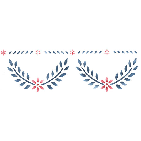 Colonial Swag Wall Stencil Border