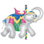 Large Carousel Elephant Wall Stencil