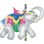 Large Carousel Elephant Wall Stencil