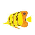 Long Nosed Butterfly Fish Wall Stencil