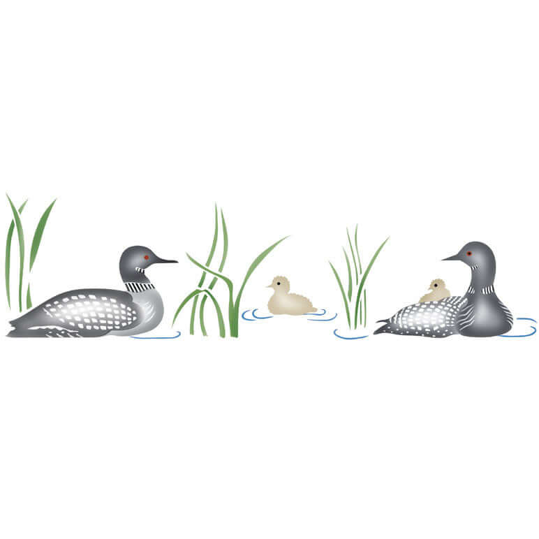 Basic Loon Shape Template Loons Stencil for Walls and Decor
