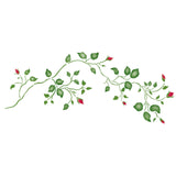 Small Rosebud Vine Wall Stencil