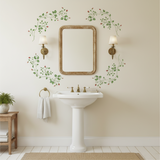 Small Rosebud Vine Wall Stencil