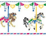 Carousel Wall Stencil Border