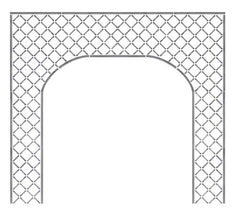 Lattice Arch Wall Stencil