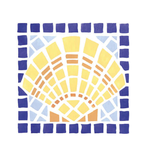 Mosaic Shell Stencil | Tile Stencils