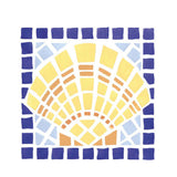 Mosaic Shell Wall Stencil