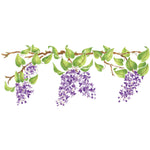 Lilac Branch Border Wall Stencil