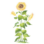 Tall Sunflower Wall Stencil