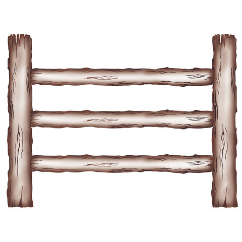 Split Rail Fence Wall Stencil