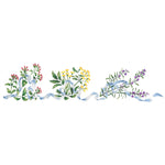 Herbs with Ribbon Wall Stencil