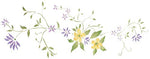 Wispy Flower Wall Stencil Border