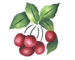 Single Bunch of Cherries Wall Stencil