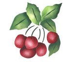 Single Bunch of Cherries Wall Stencil